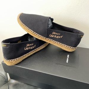 SAINT LAURENT EMBROIDERED ESPADRILLES IN CANVAS